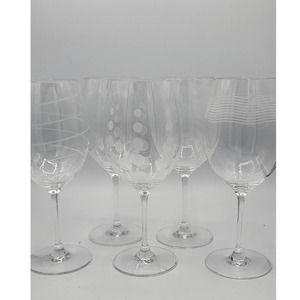 ☆Set of 5 Mikasa Cheers Collection Glass Chardonnay White Wine